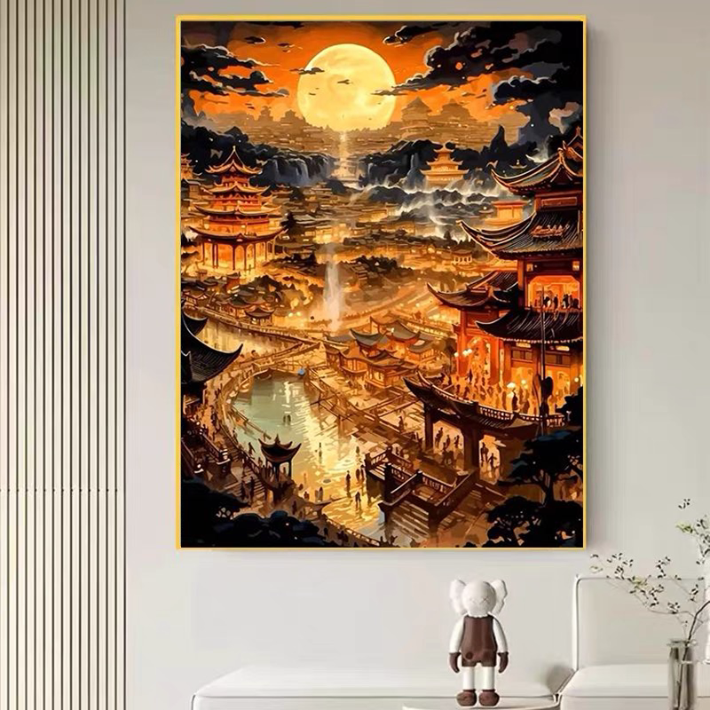 2026新款钻石画盛世大唐中国风手工diy带框贴画5d十字绣客厅风景