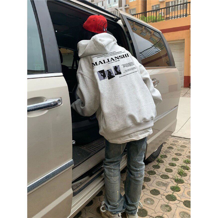纯棉美式hiphop连帽卫衣女2026新款爆款春秋季高级感慵懒薄款外套