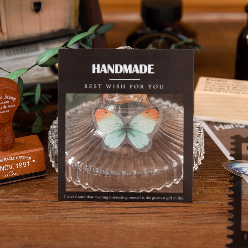 速发干花书节材料包透明塑封胶片贴纸相押手工自制教师签框压花