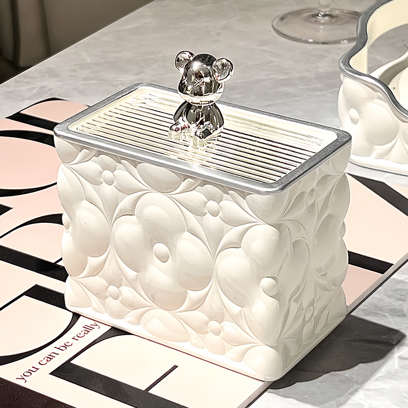 速发简约牙盒盒家用客签茶几套装牙签罐牙厅筒牙线签棉签盒