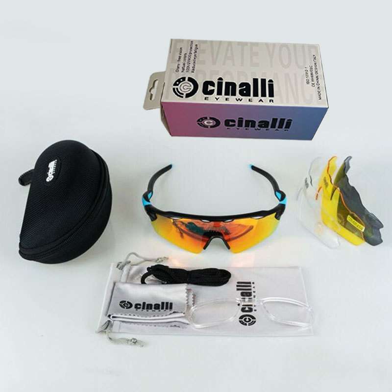 cinalli 078 PC变色骑行眼镜 自行车户外铁三偏光 跑步骑行眼镜