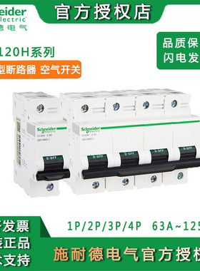 C120H空开微小型断路器 4P高额125A大电流保护控制空气开关