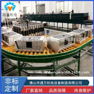 物流装车输送线 环形滚筒流水组装生产线 不锈钢动力滚筒输送机