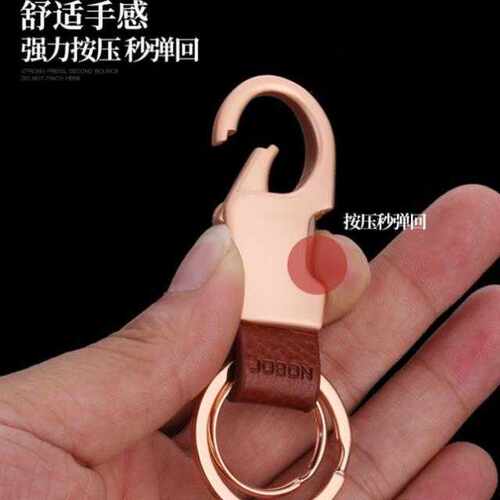 车标钥匙扣男士高档个性创意专用奔驰牛皮汽车腰挂