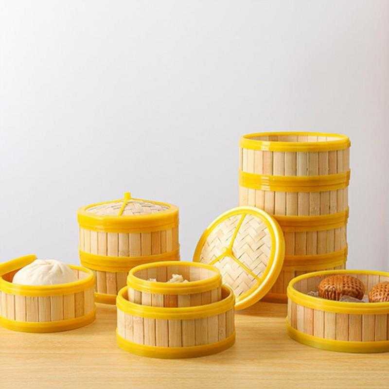竹蒸笼小笼包蒸笼商用竹制蒸锅家用饺子早茶点心笼屉广式小笼蒸格