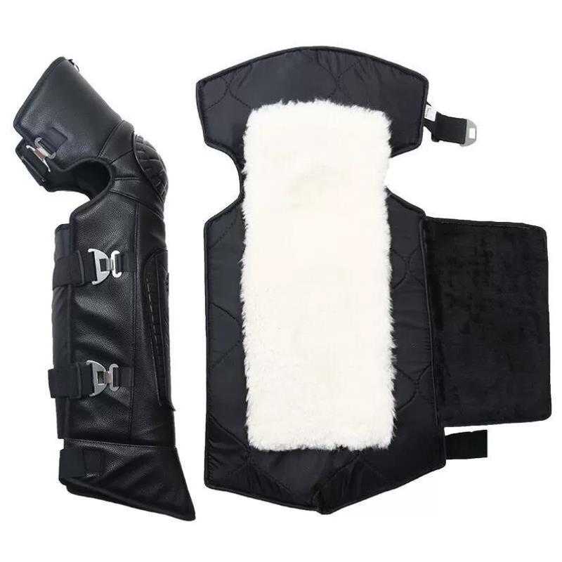 ACEFURTHER冬季保暖护膝防寒摩托车防摔护具电动车骑行挡风护腿加