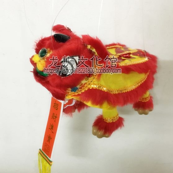 高檔擺設(shè)布置線春獅傀儡醒偶國潮頭年新木舞拍攝用品節(jié)扯提獅獅子