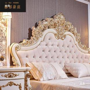 LD206实别廷墅雕花婚床法式 宫廷家具欧式 洛可可宫公木主床