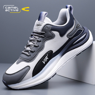 2025新款 皮面软底休闲运动鞋 春秋冬季 潮流老爹鞋 爆款 骆驼动感男鞋
