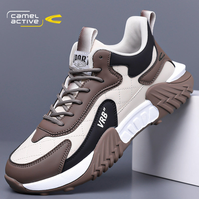 骆驼动感运动鞋男鞋2026新款春季加绒棉超火爆款皮面防水老爹鞋潮,流行男鞋,高帮鞋,淘宝优惠券,粉丝福利购,淘宝优惠卷