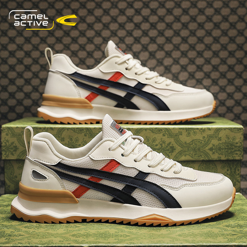 德国骆驼动感运动鞋男鞋2026新款夏季透气网面超火爆款男士阿甘鞋