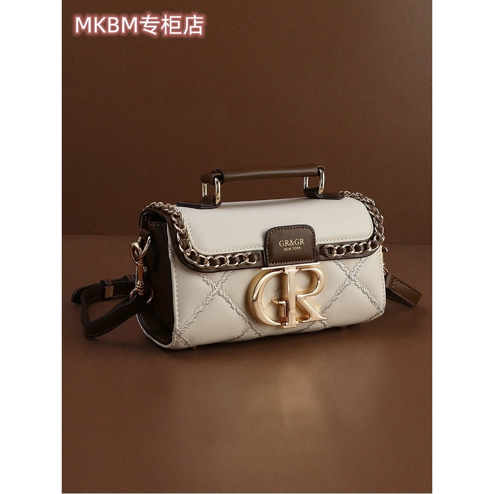 法国MKBM小众新款重工绣花手提小方包女链条包高级感斜挎腋下包