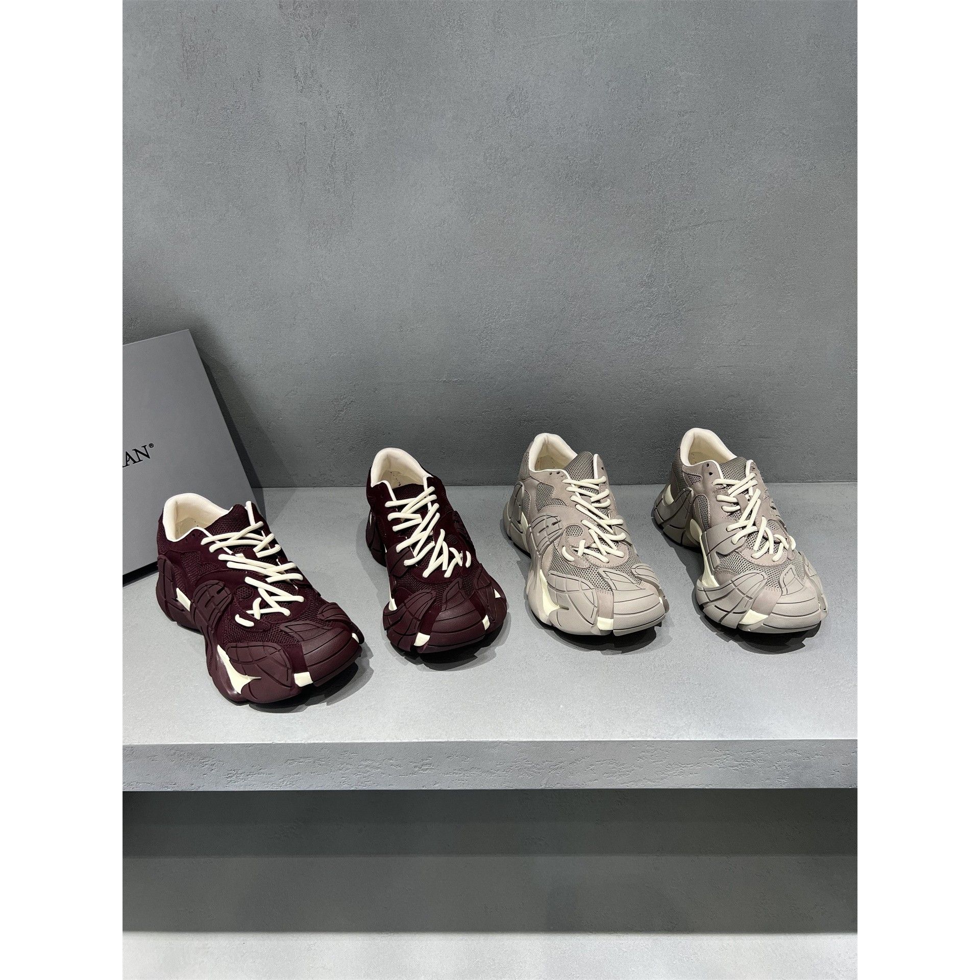 欧洲站女式2025秋季新款欧洲真皮系带厚底章鱼爸爸鞋时尚休闲运动