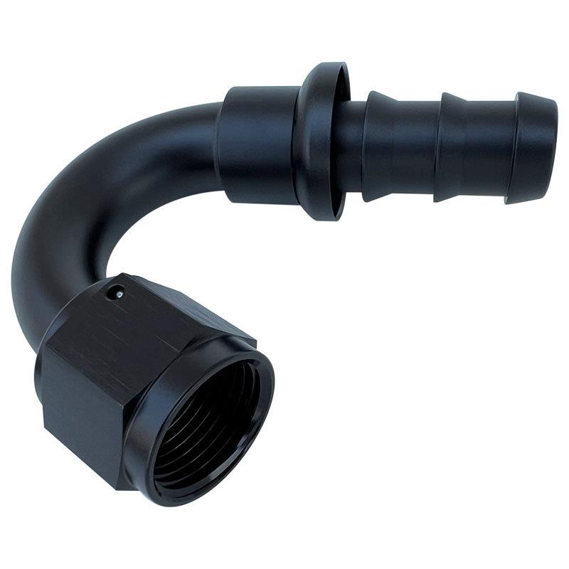 150度AN10铝合金软管宝塔形油管接头PUSH LOCK HOSE ENDS黑色红蓝