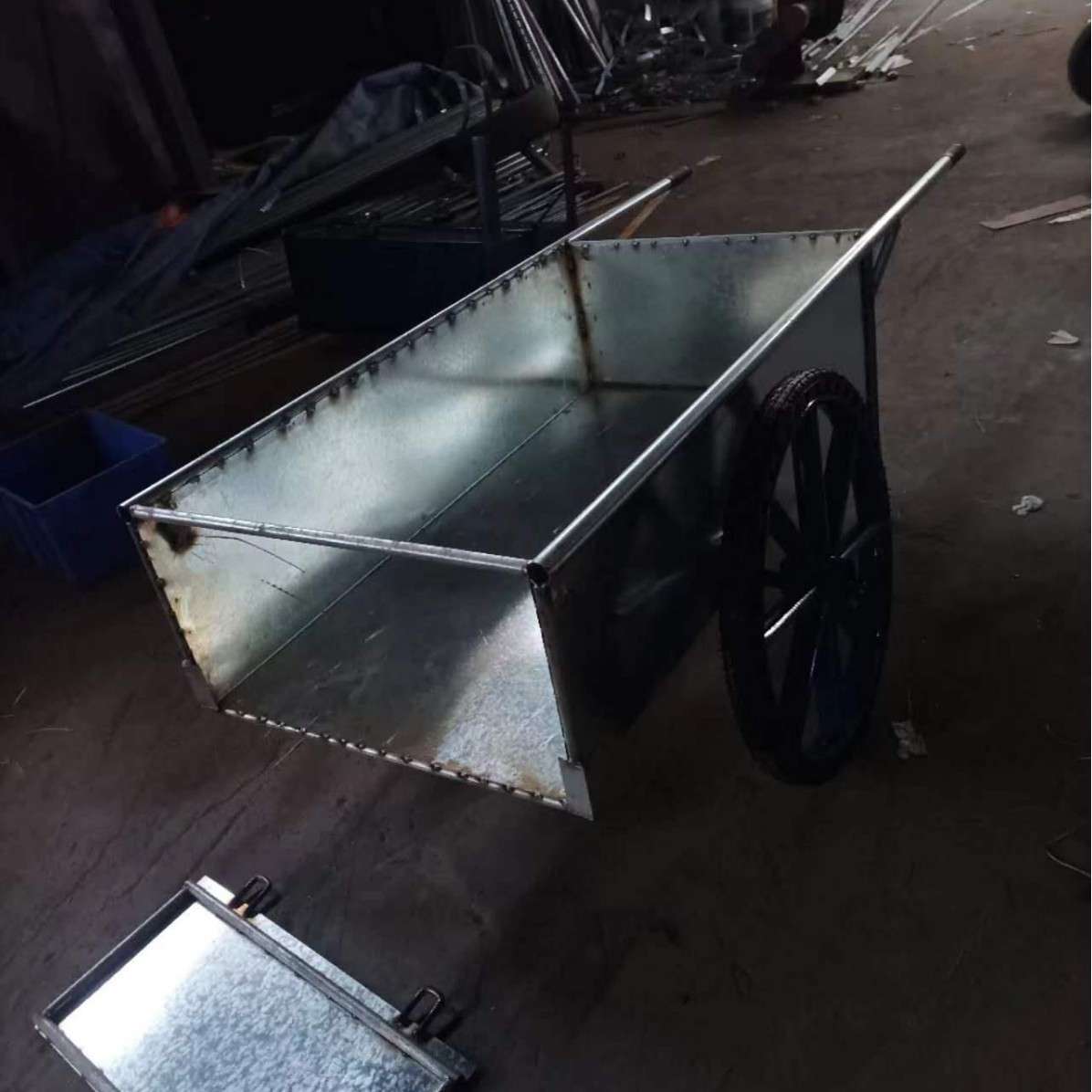 斗车手推车麦独轮车水泥工地垃圾车拉太保灰砖车车小铁车推车拉砖