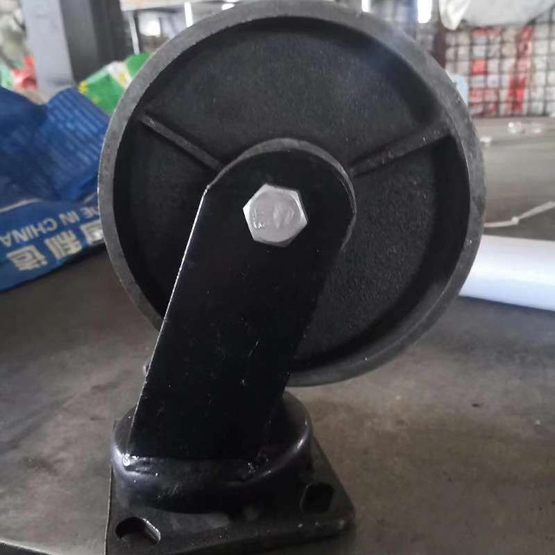8个厚工业支架脚轮4/5/6/8寸平板手推车货架万向轮子带刹车双刹
