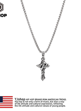 荆棘藤蔓十字架项链男女