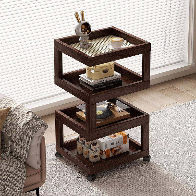 实木床头柜床头置超物架卧室茶几客厅家无品牌/用型原小新款木风