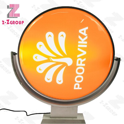 Outdoor Double-sided Rotating Round Advertising Light Box