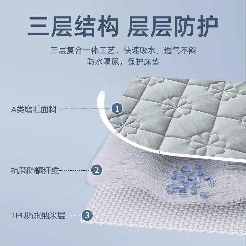 加防水床笠床罩单件夹棉ltao1007席梦思床垫保床护套隔厚尿防尘隔