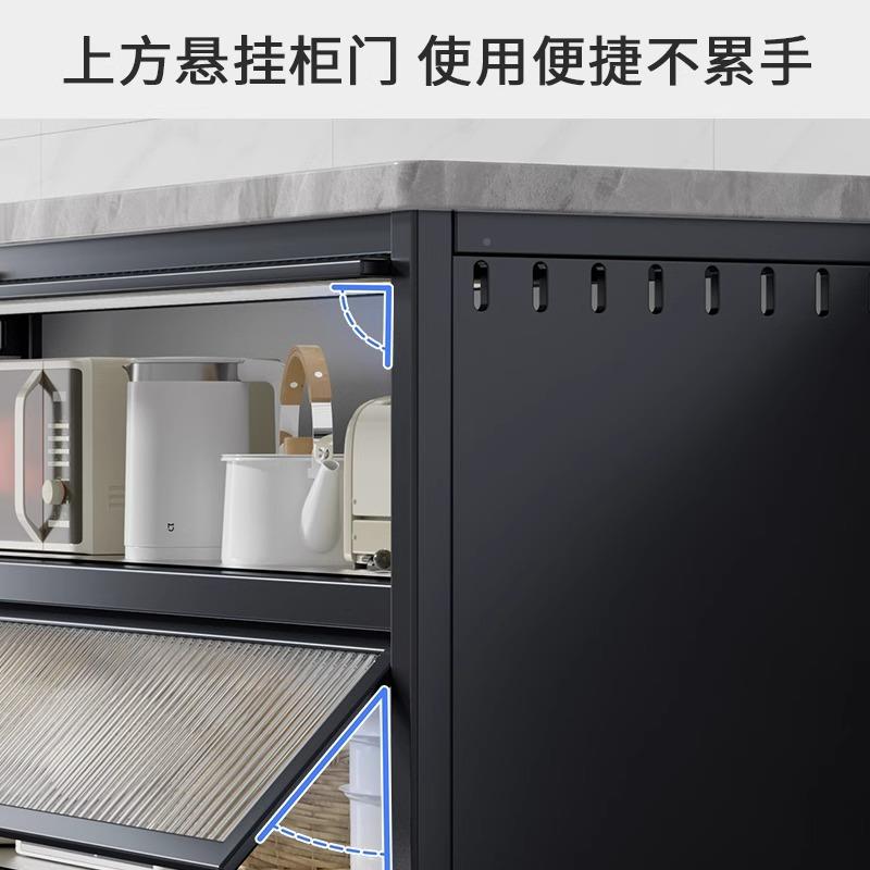 厨置房架落地板多ZCY01层岩餐边柜收纳储物柜多功能靠墙一体碗橱图片