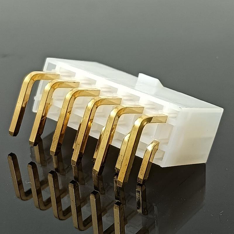 /4.2NSQ/MM针5569镀金针座5557母针2/46/8直24P插簧工业耐高温连