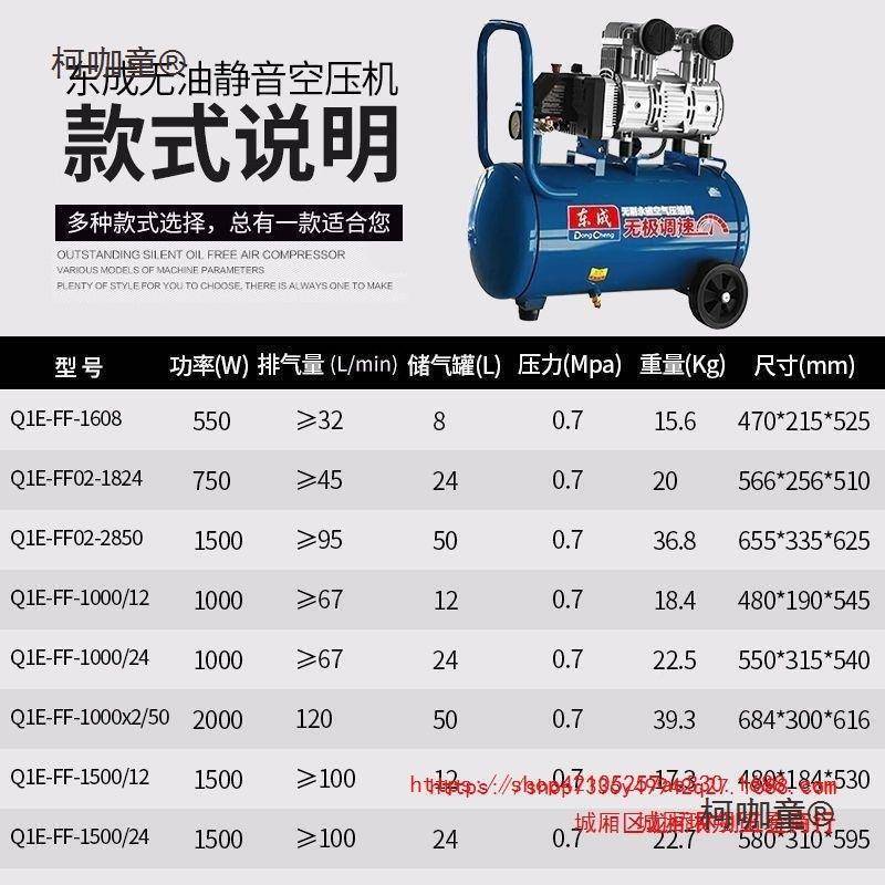 气泵284空小东压机型空气高压喷打气泵充气泵城木工无油家用麦漆