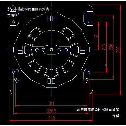 汽无品牌/车座椅旋转盘面车床车商车务座改装包通用转椅盘配件