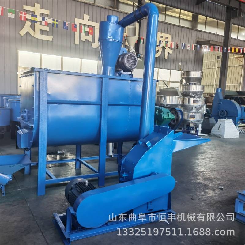 大型秸秆玉米粒粉碎机 果树枝树叶除尘式粉碎机 甜象草水草打粉机