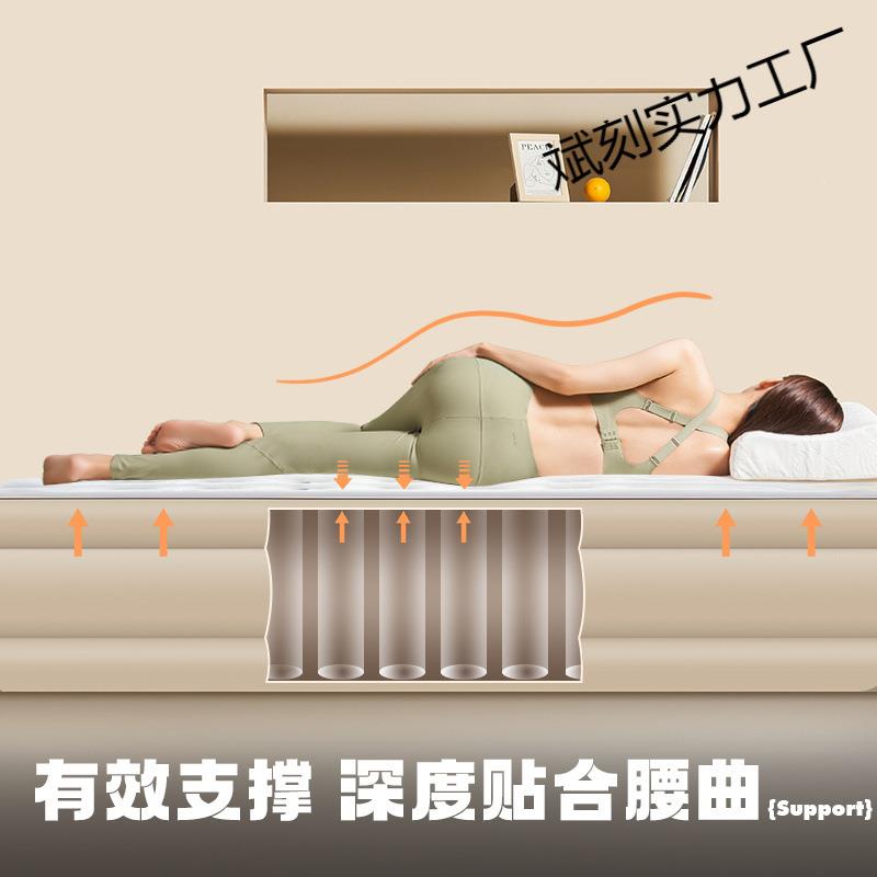充气床垫户外折叠带高垫靠背638加加厚软靠旅行垫车载气床