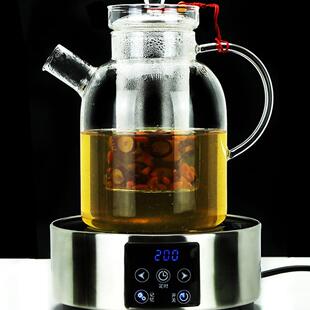 玻壶璃煮茶全FRP玻璃烧水壶陶炉耐高电温高硼硅养生壶大纯容量单