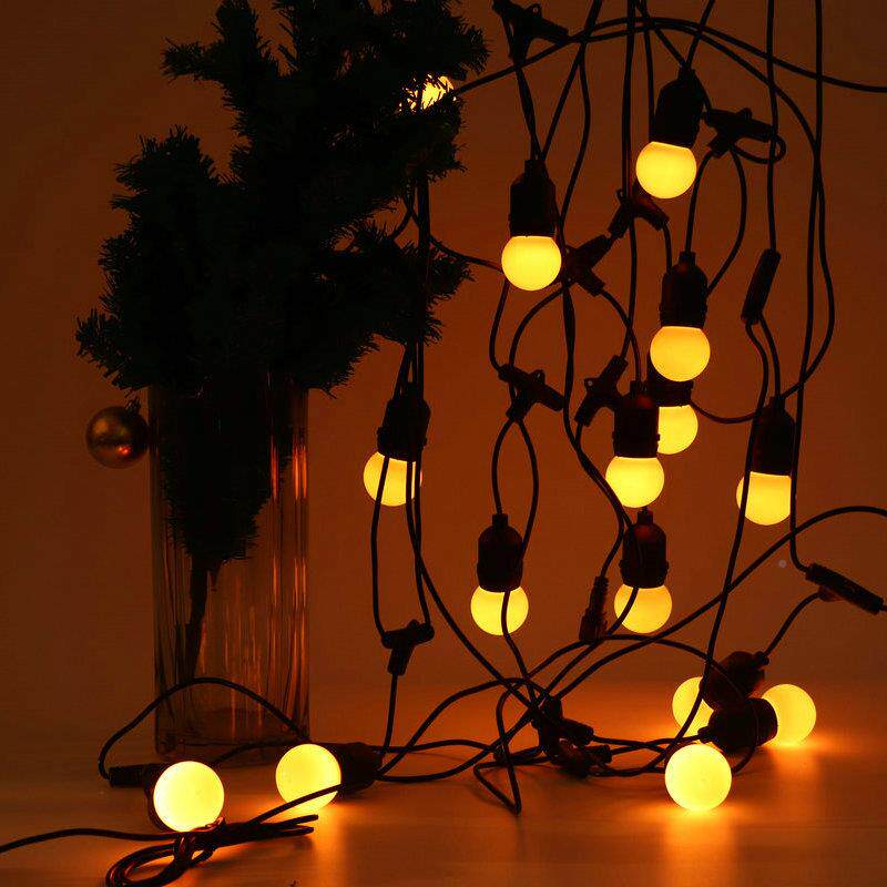 G511太阳能灯灯泡串LED户外防水串4庭院氛围装彩饰灯圆球RGB灯