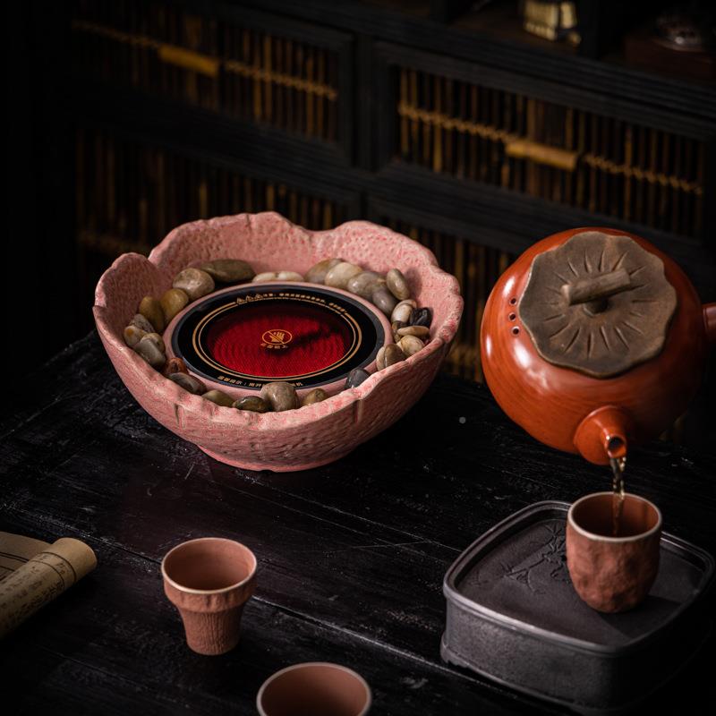 围炉电煮茶陶炉鹅卵石家用室茶内炉GAY电陶煮器煮茶罐罐茶烤茶炉