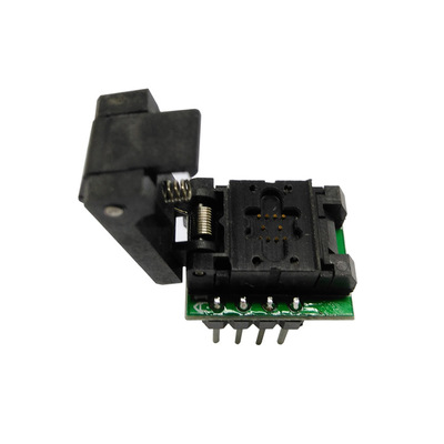 HMILU厂家DFN8-0.8翻盖探针转DIP8测试座WSON编程 QFN8烧录座