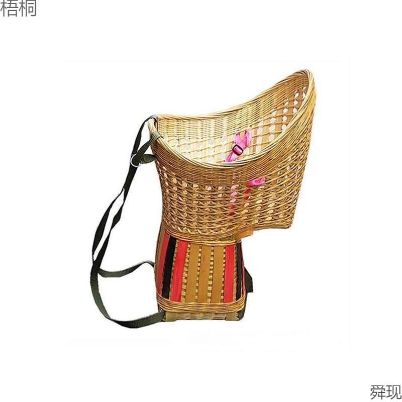 纯手工背娃娃竹宝编背篓无品牌/四川婴儿童背篼新竹品天然小宝四