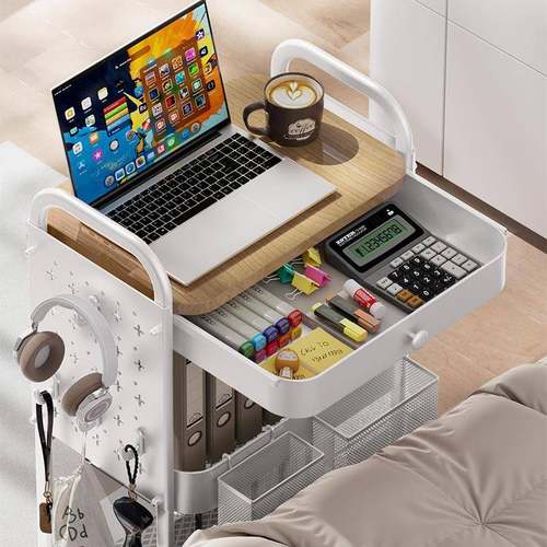 可移动小车扶手挂篮家用CXS推推车置物物架洞洞板挂收钩纳带抽屉