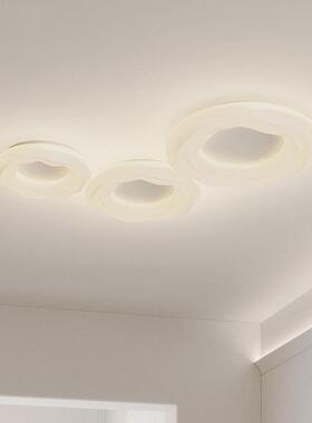 曲吸顶灯奇轻奢奶油风无频闪S03099护眼云朵卧室灯主代现简约浪漫