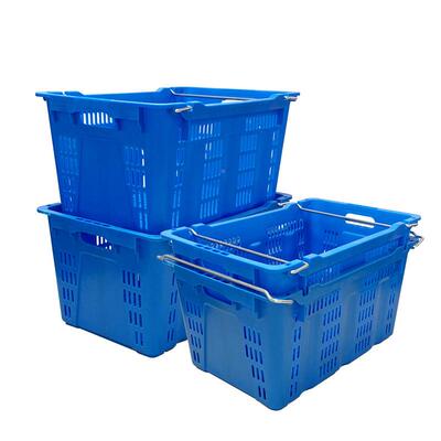 水果铁耳框塑周转28110箩加料厚菜服装生鲜农蔬用分拣配送铁环周