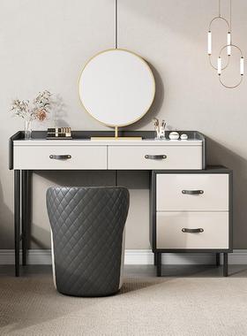 意式极小户型梳妆台书桌斗柜简一卧室简约现代带桌镜子体ZJH化妆