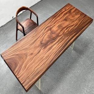 块南美胡桃木实木大板茶乌金木木原整简约现代书画桌巴桌花IWB老