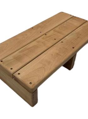 木轻奢实木台木阶榉门槛垫凳46034卫生脚间阳台搁脚架垫高实脚踏