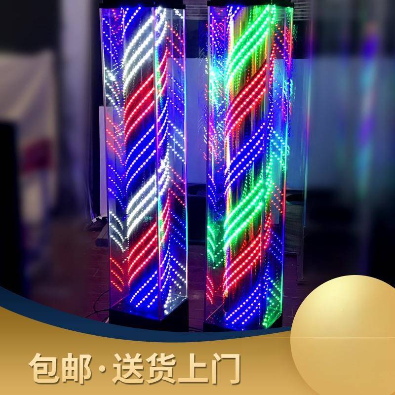 款灯箱落新地理发店户外美TIH转包邮全彩玻璃大发廊发转灯包灯邮