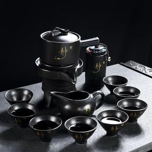家用 天台悦先懒人全自动创意石磨旋转出水功夫泡茶器紫砂茶具套装