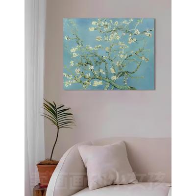 梵高盛开的杏花挂画油画客厅装饰画仪表箱入口餐厅壁画