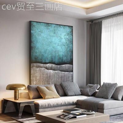 网红.装《绿野兰格》莫迪裂纹丛现代简约饰画沙发玄关抽象画