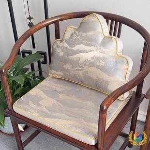 VPA坐?新师中式垫背椅垫靠山枕实木沙发椅太椅圈椅座垫靠一体云朵