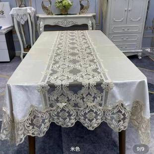 奢风桌餐布 家欧蕾丝现代简约长方形.正方形桌adsMwiMn子用轻式