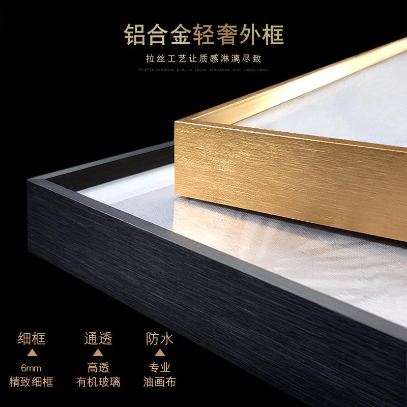 后现代轻奢正白马方形客厅厅挂画沙背景装饰画几何马头墙卧面室发图片