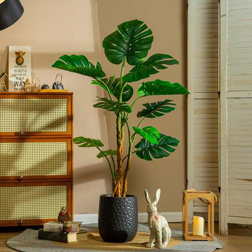 新款大型背竹仿真486地栽植物假树龟室内客厅落仿生绿植盆装饰摆