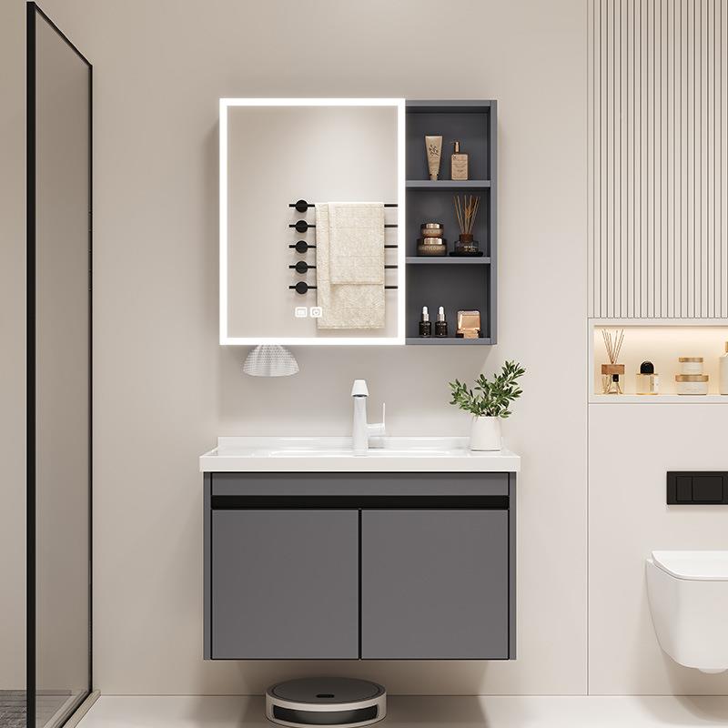 不锈钢蜂智窝铝室柜陶瓷一体盆卫浴生966间洗手台洗漱洗脸池组能